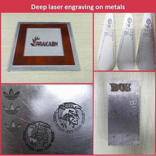 Laser-Graviermaschine Luftkühlung ISO9001 des Aluminium-Metall 50W tiefe